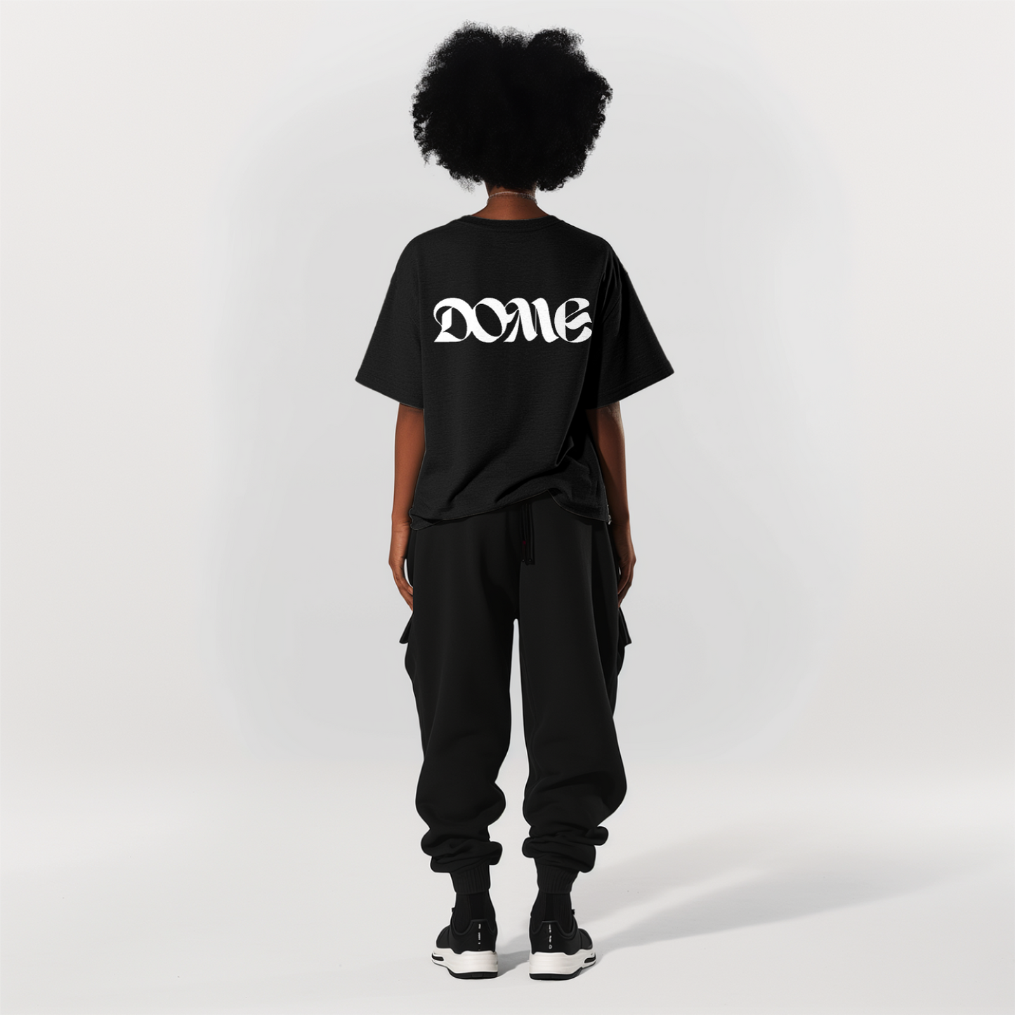 Female T-shirt featured Dome - Black