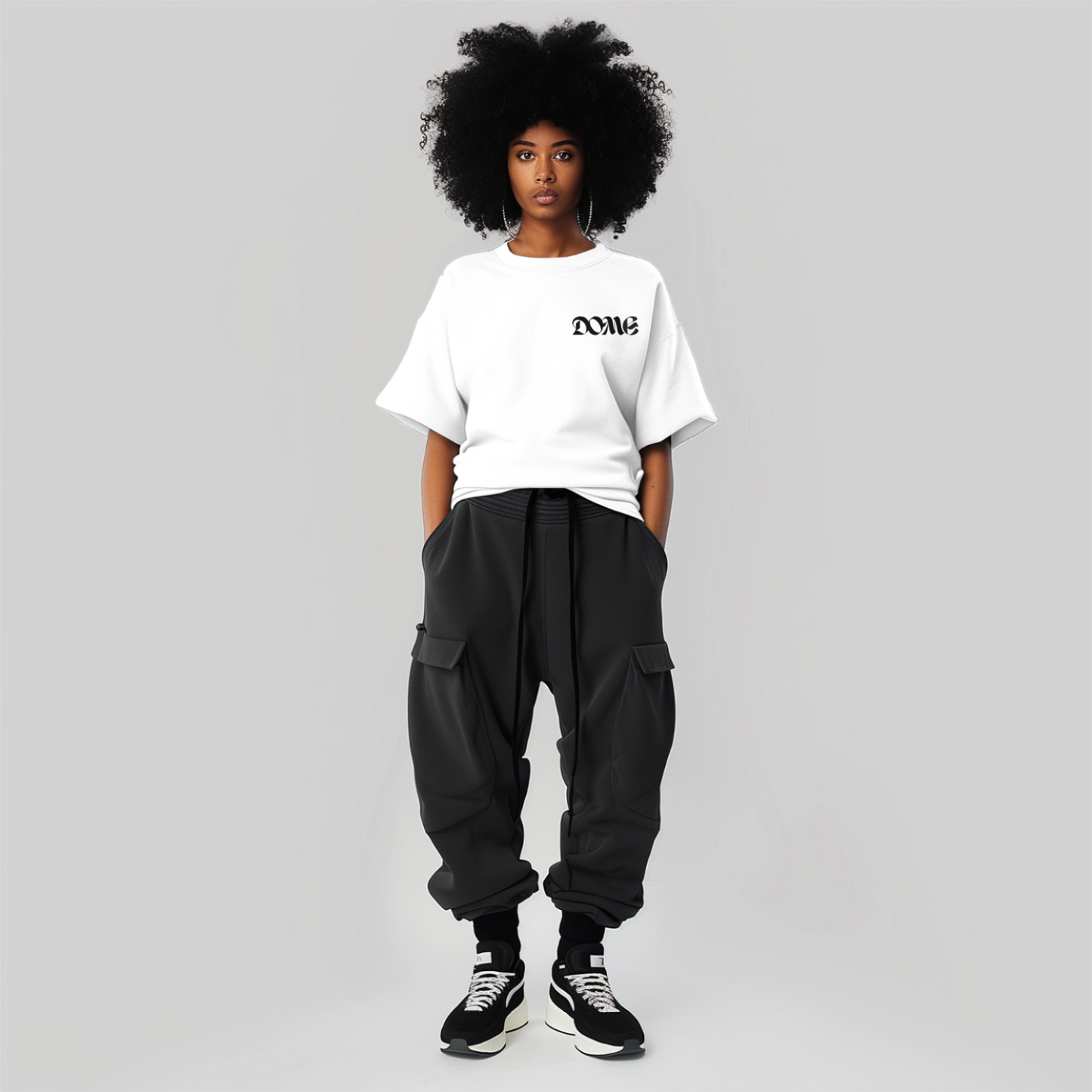 Female T-shirt featured Dome - White