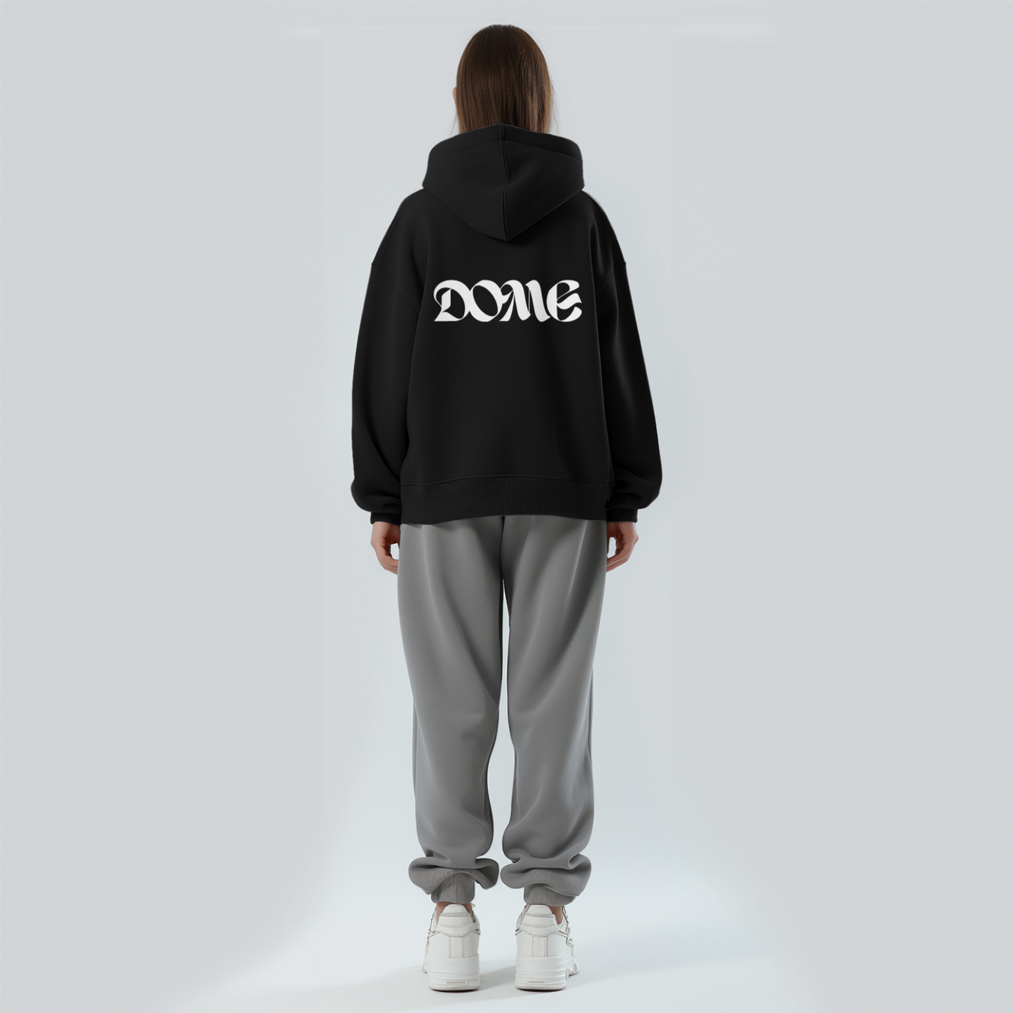 Female Hoodie Featured Dome - Black