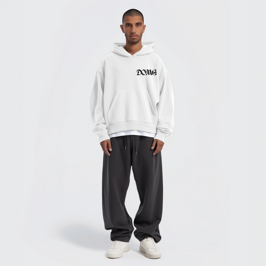 Male Hoodie Featured Dome - White