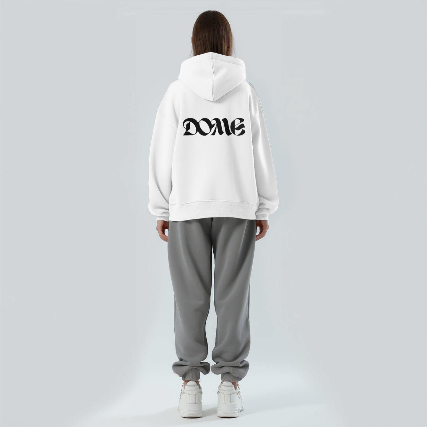 Female Hoodie Featured Dome - White