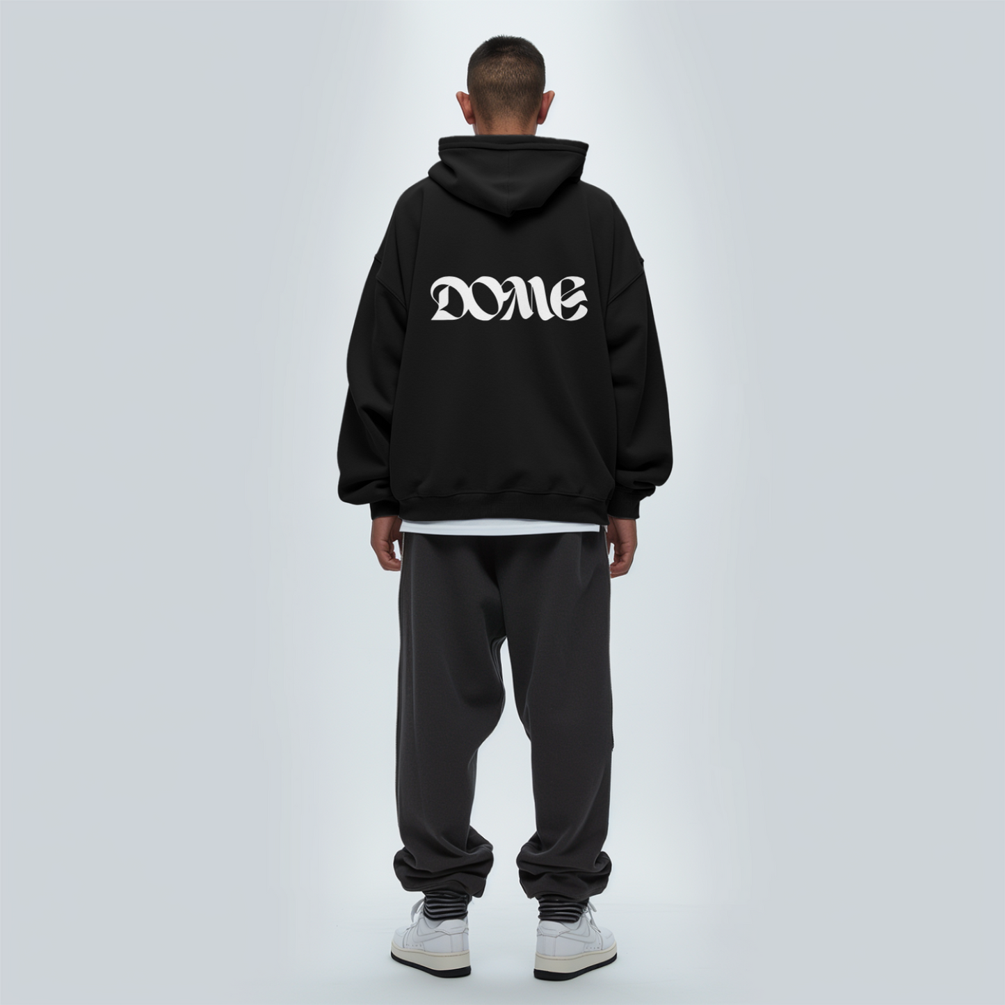 Male Hoodie Featured Dome - Black